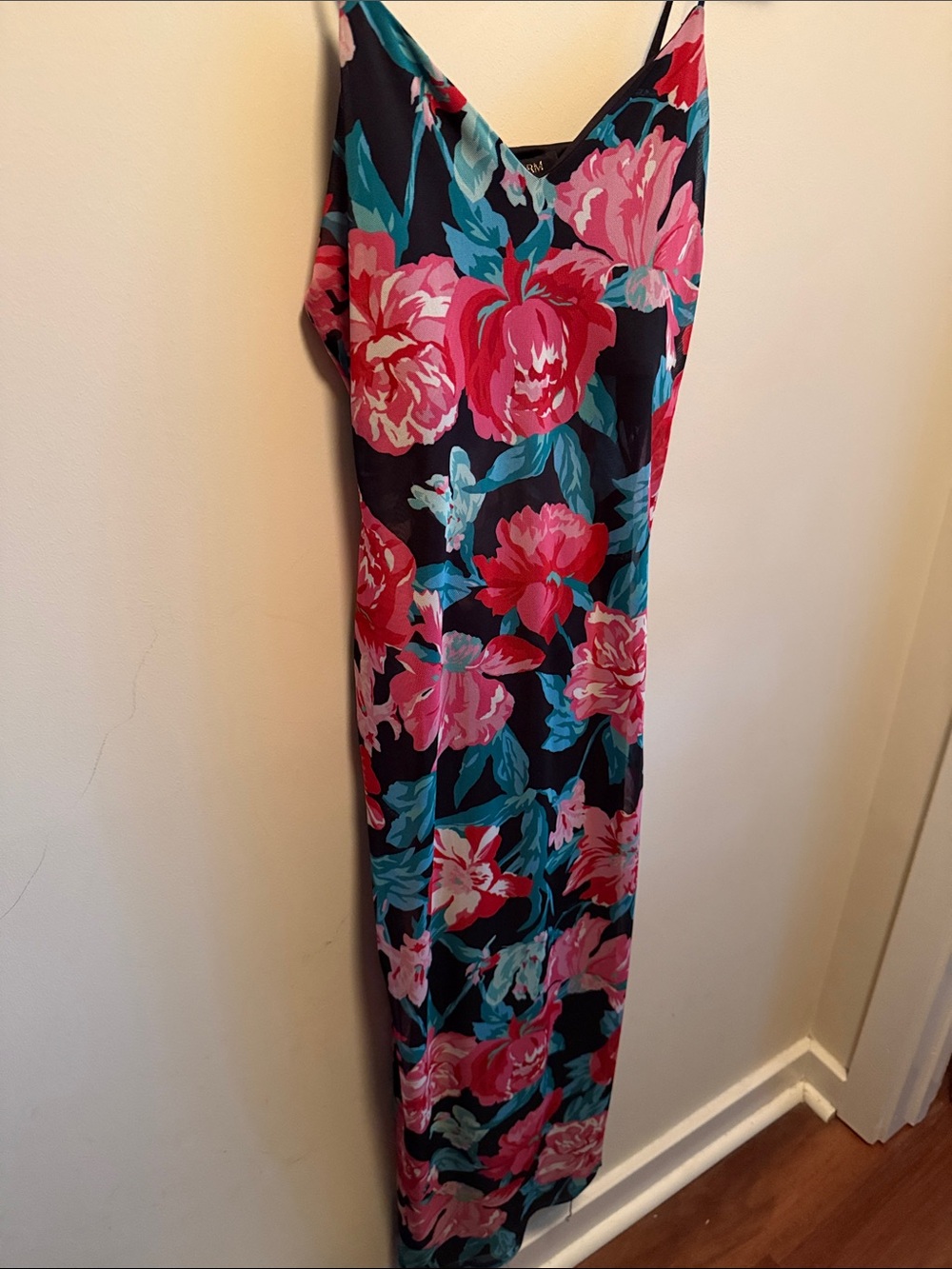 AFRM Floral Maxi Dress in Black, Pink, Teal